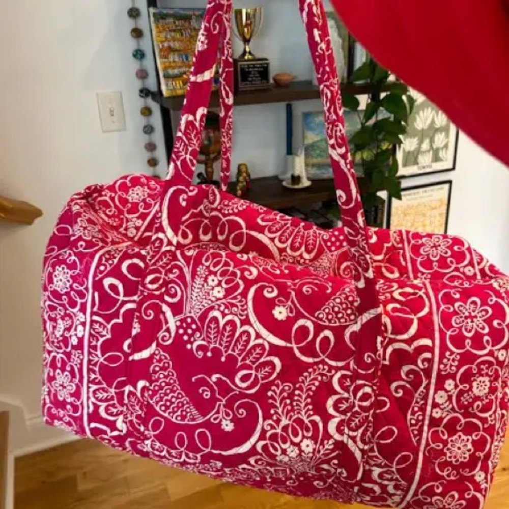 Vera Bradley Red Paisley Travel Bag